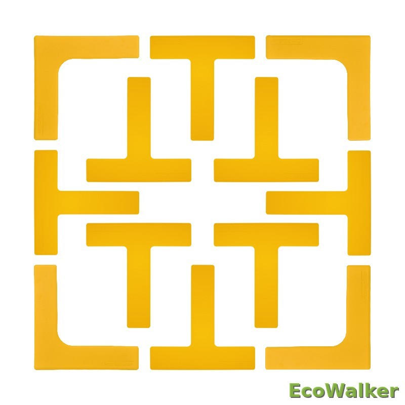 EcoWalker Badminton Court Boundary Markers — Yellow 12-Pack