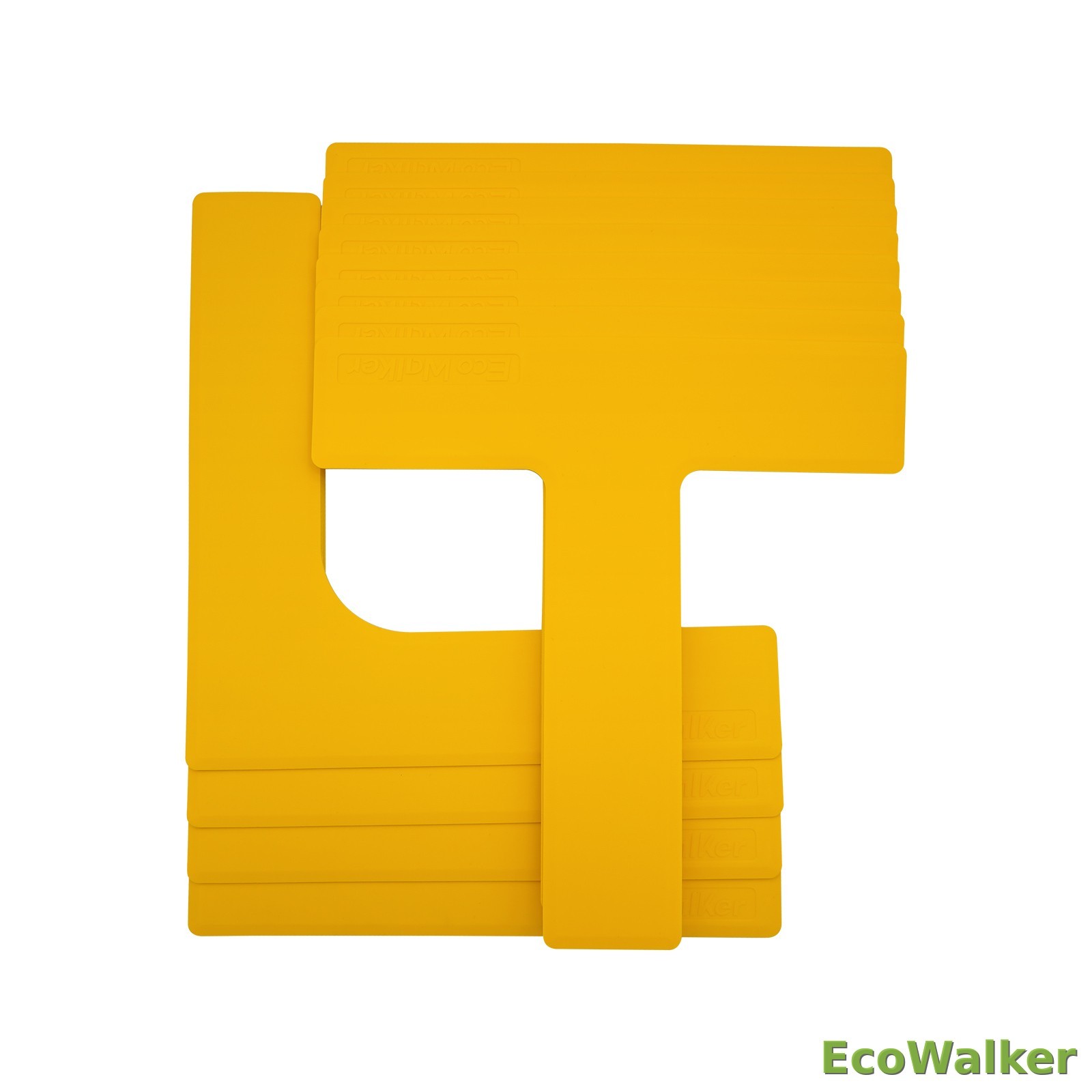 EcoWalker 匹克球场地边界标记条（黄色，18 片装）