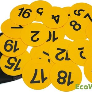 4inch Mini Floor Spot Markers for Classroom Preschool and Kindergarten (Set of 20pcs) (Yellow)