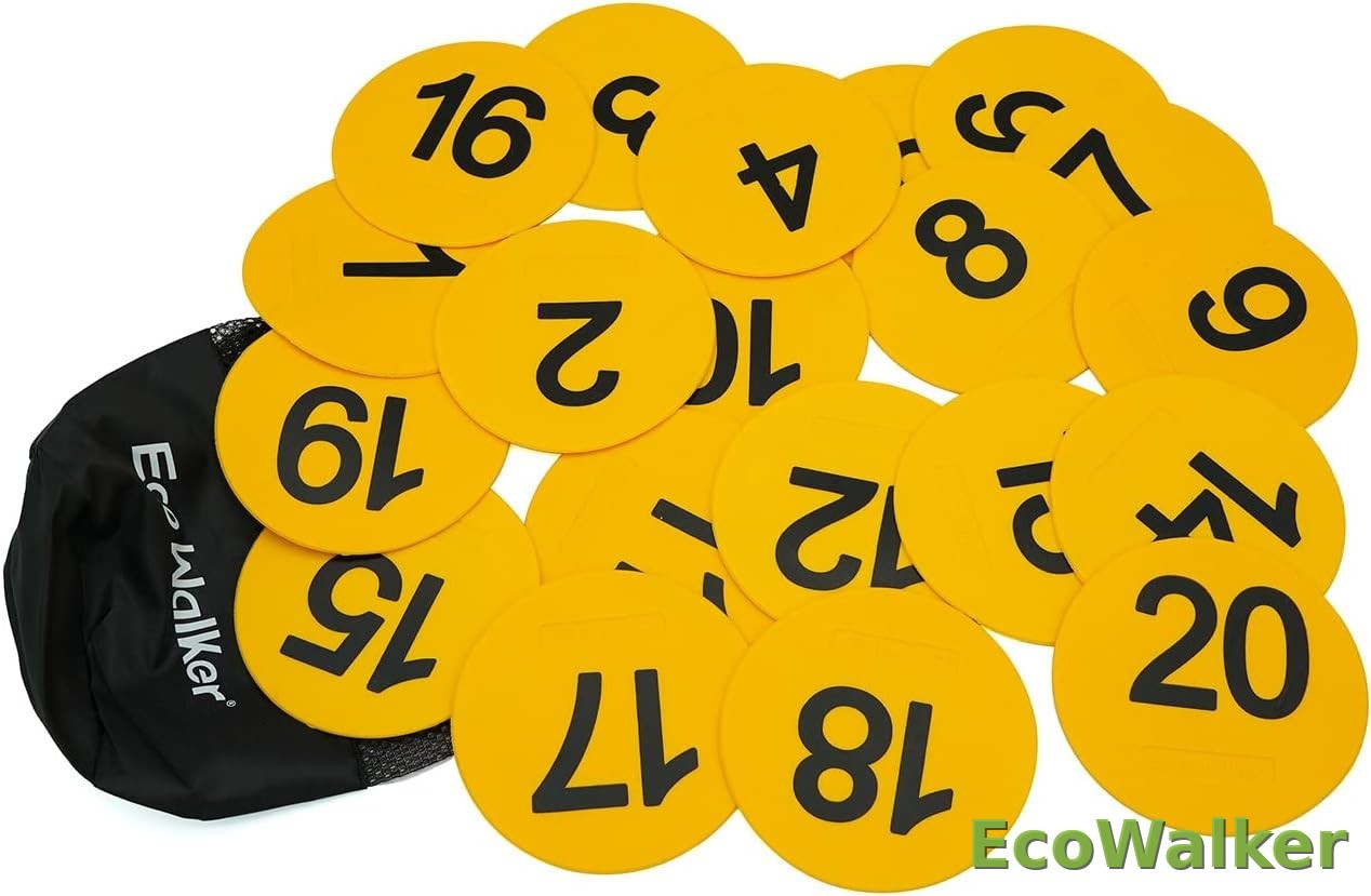 4inch Mini Floor Spot Markers for Classroom Preschool and Kindergarten (Set of 20pcs) (Yellow)