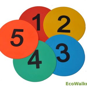 8inch Numbered Floor Spot Markers (Multi 1-5)