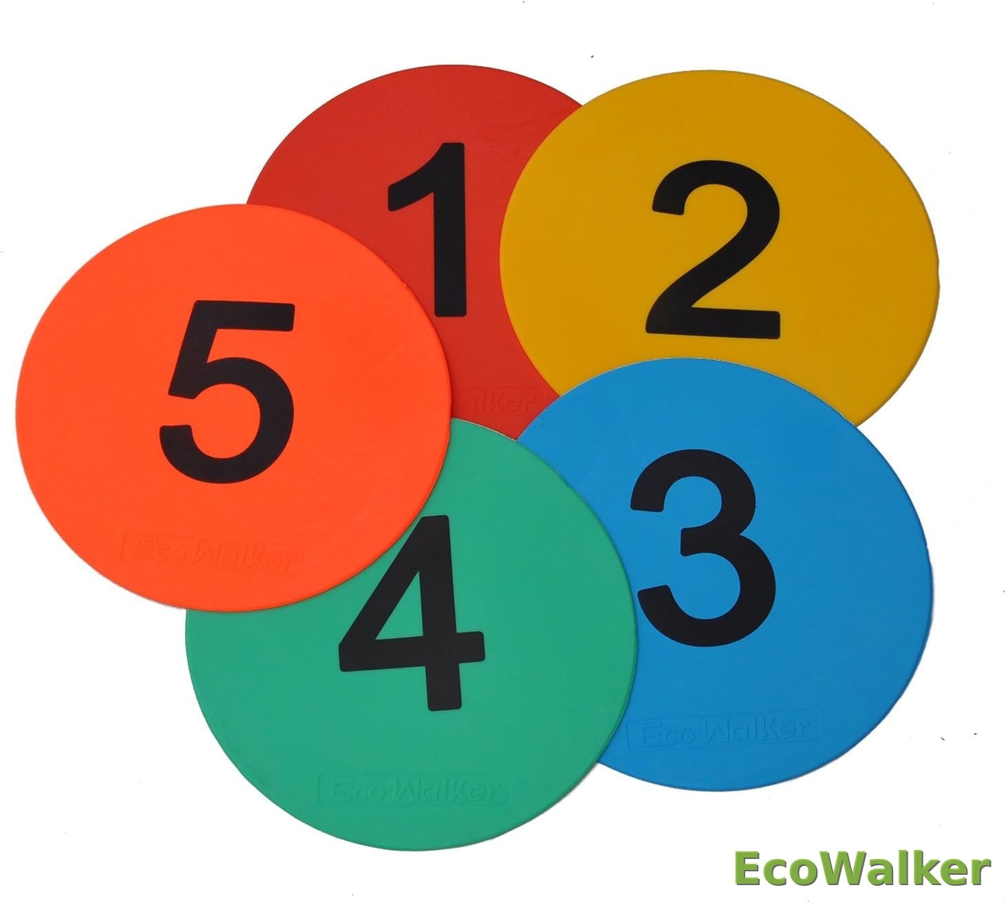 8inch Numbered Floor Spot Markers (Multi 1-5)