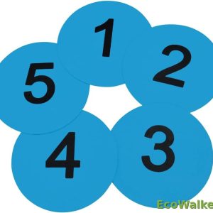 8inch Numbered Floor Spot Markers (Blue 1-5)