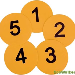 8inch Numbered Floor Spot Markers (Yellow 1-5)