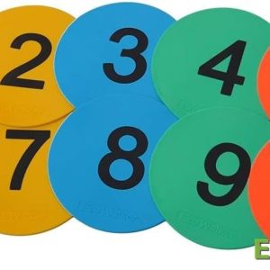 8inch Numbered Floor Spot Markers (Multi 1-10)