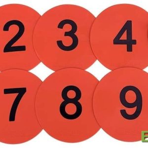 8inch Numbered Floor Spot Markers (Red 1-10)