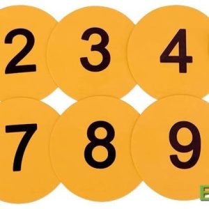 8inch Numbered Floor Spot Markers (Yellow 1-10)