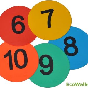 8inch Numbered Floor Spot Markers (Multi 6-10)