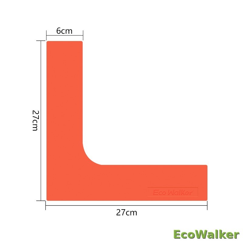 EcoWalker 羽毛球场地边界地标 红色 12 片装