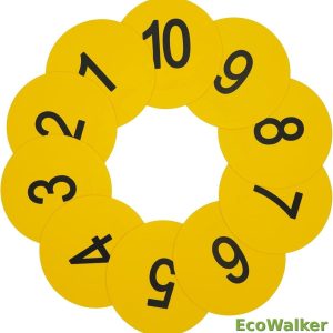 6inch Numbered Spot Markers Flat Floor Spot Non-Sl...