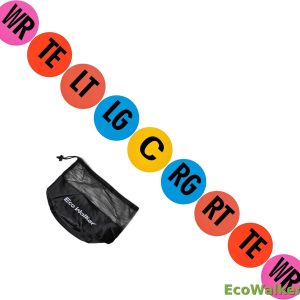Football Linemen Position Flat Spot Markers - Offensive Training Set