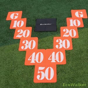 EcoWalker 30 厘米场地点位码数标记桩 — 11 个装 含收纳袋