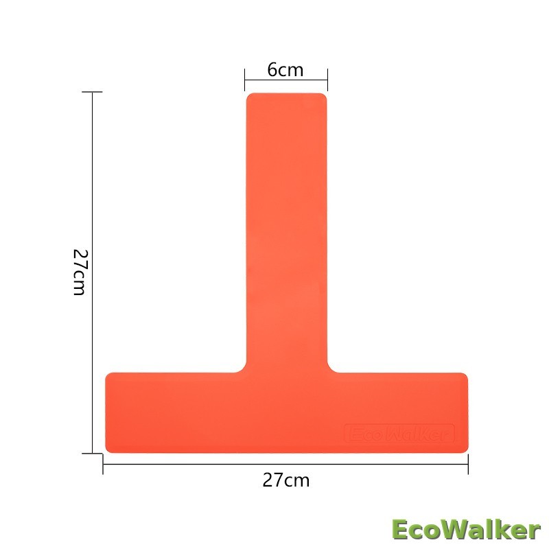 EcoWalker 羽毛球场地边界地标 红色 12 片装