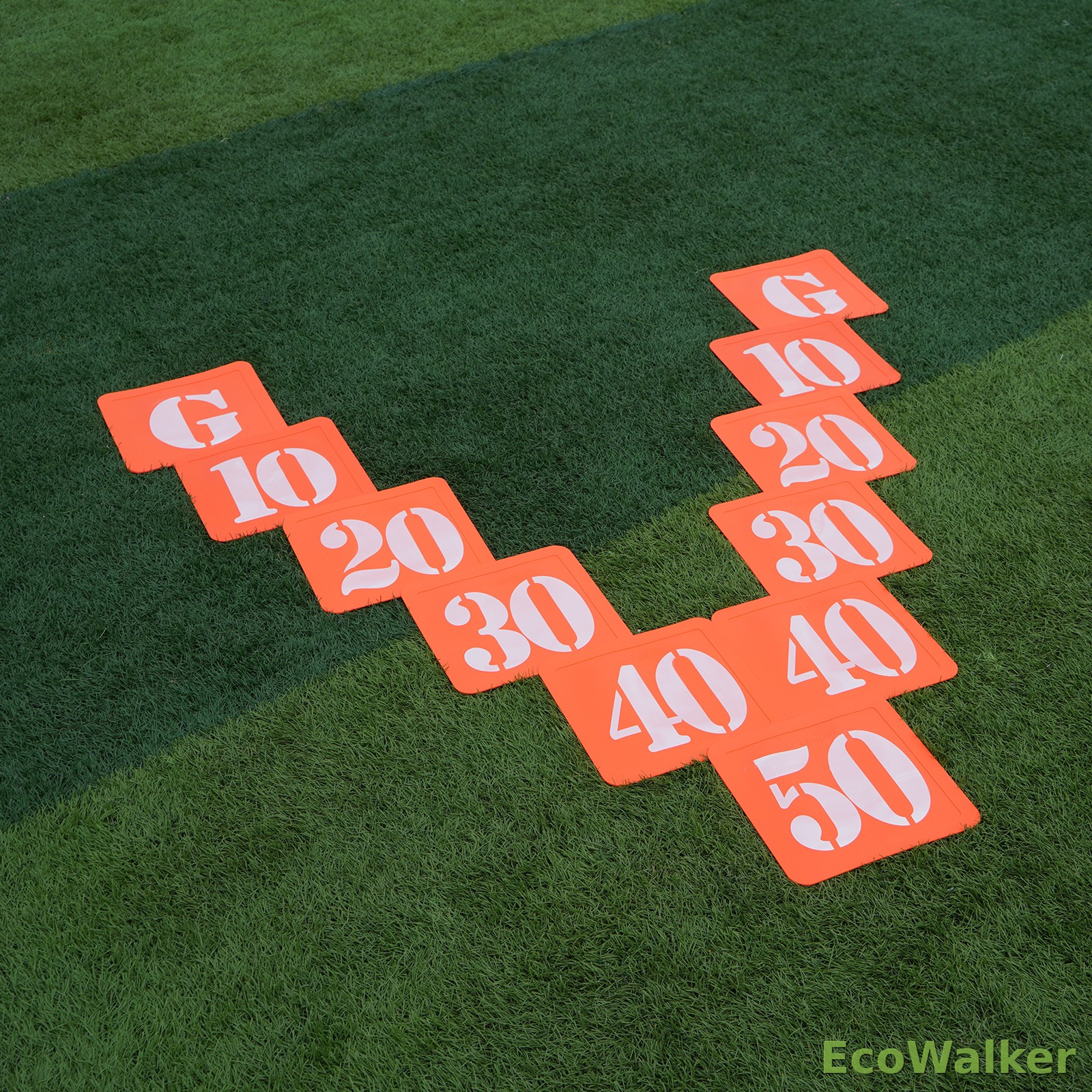 EcoWalker 30 厘米场地点位码数标记桩 — 11 个装 含收纳袋