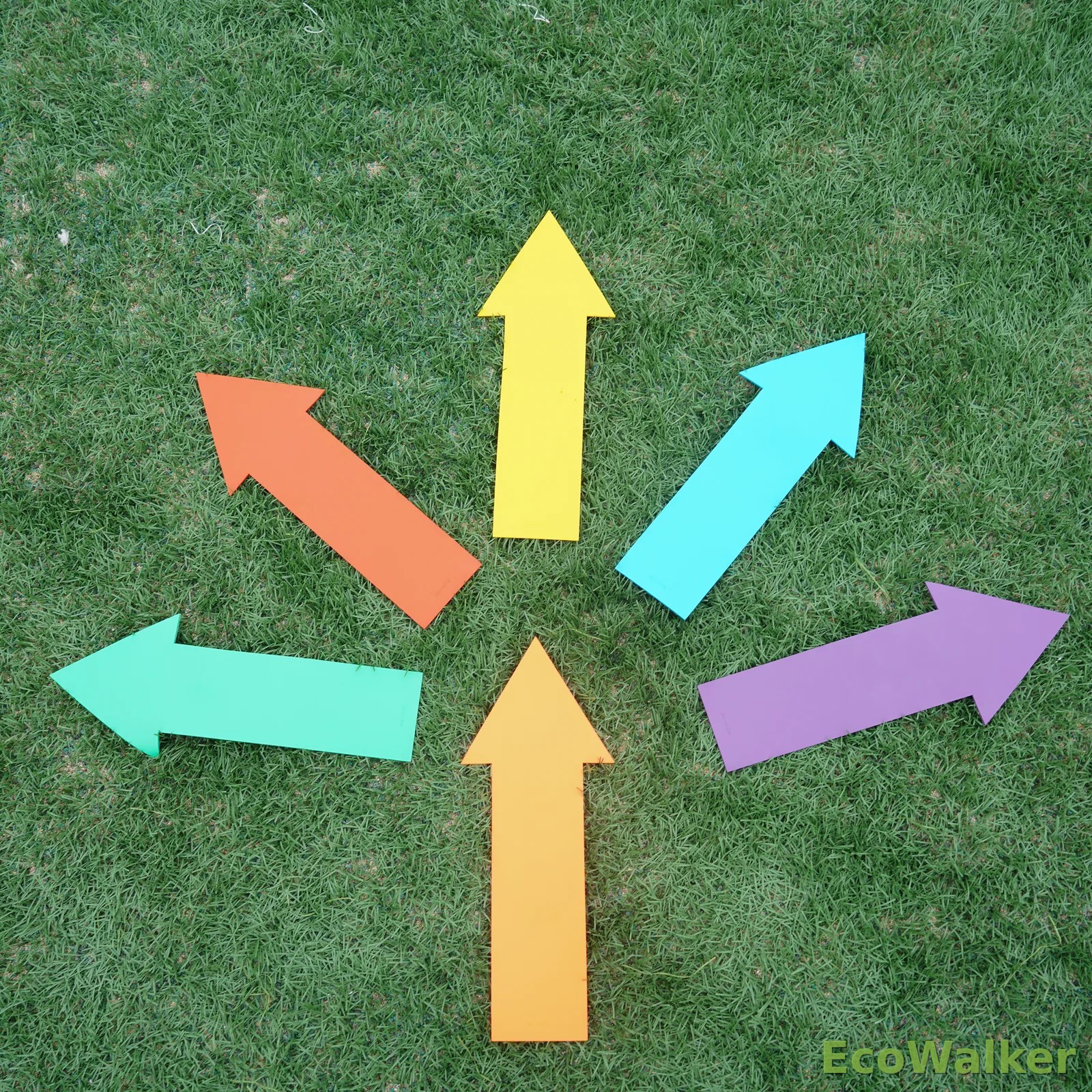 EcoWalker Corner Arrow Direction Markers — Mixed Colors 6-Pack