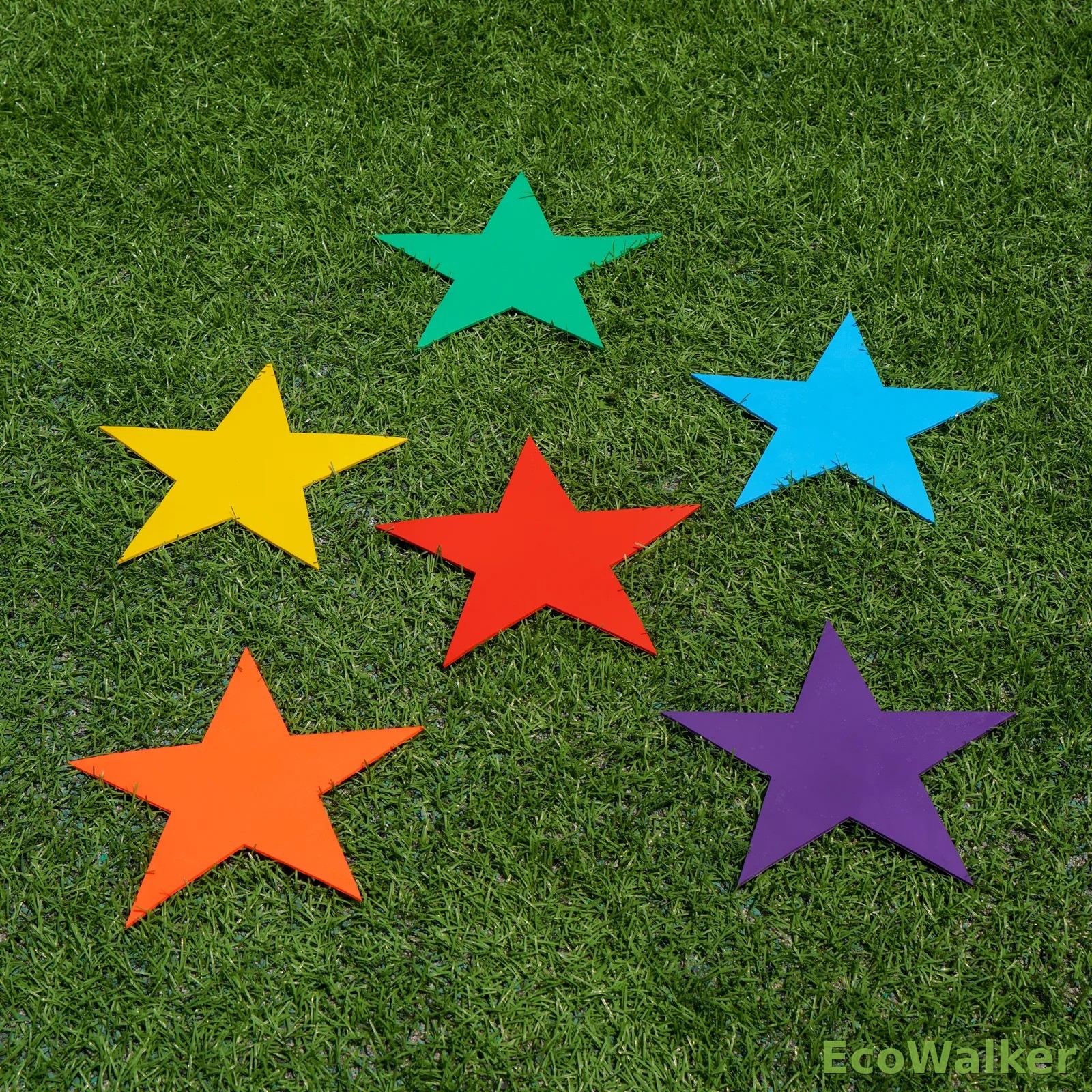 EcoWalker Star Shape Spot Markers — Mixed Colors 6-Pack