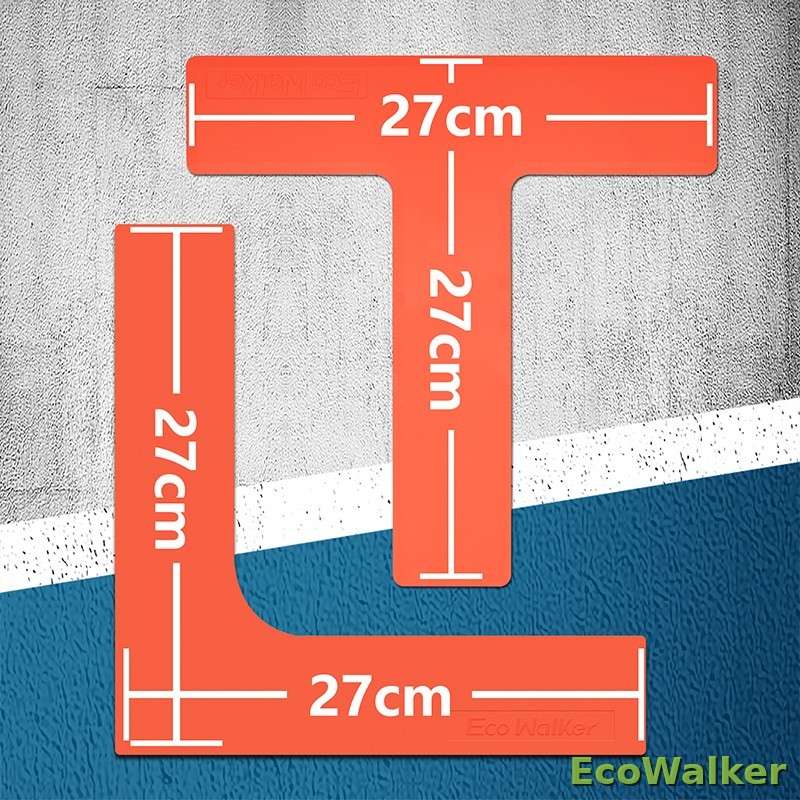 EcoWalker 羽毛球场地边界地标 红色 12 片装